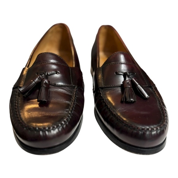 Johnston & Murphy Hayes Tassel Loafers Burgundy Leather Loafers Mens Size 10 W main image 5